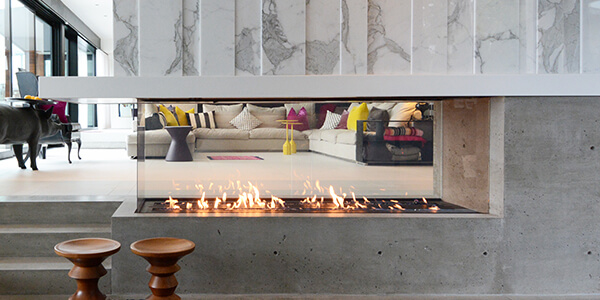 Custom Linear Gas Fireplace by Vancouver Gas Fireplaces