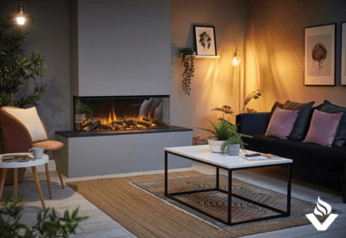 3-sided British Fires electric fireplace