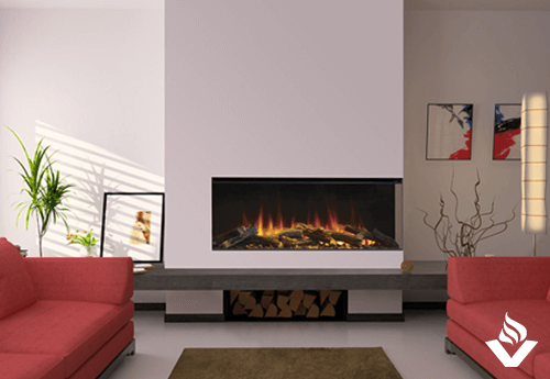 Corner layout New Forest Electric Fireplace