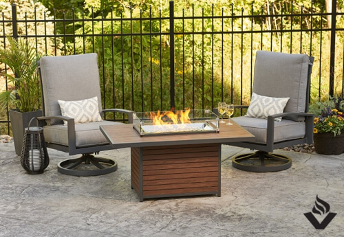 Outdoor scene featuring Kenwood Fire Table